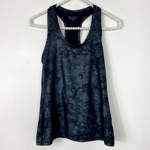 Athleta Black Silver Racerback Tank Size XS - Picture 1 of 4